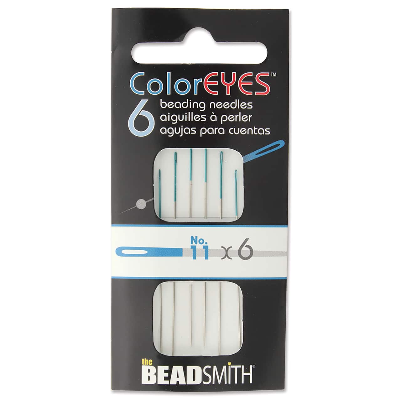 The Beadsmith® ColorEyes™ No.11 Beading Needles, 6ct.